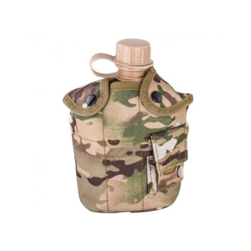 1L Military Canteen with Camo Cover & Aluminum Pot-4