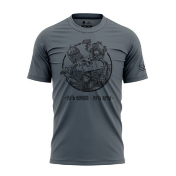 Camouflage T-Shirt "To Be a Warrior is to Live Forever"-3