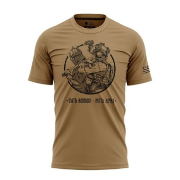 Camouflage T-Shirt "To Be a Warrior is to Live Forever"-6