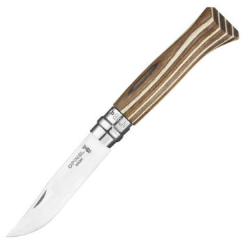 Opinel No. 08 Stainless Steel Knife with Birch Handle