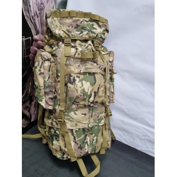 Tactical Duffel Bag Backpack with Frame (75L)-14