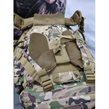 Tactical Duffel Bag Backpack with Frame (75L)-26