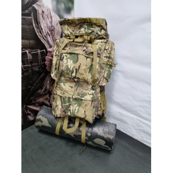 Tactical Duffel Bag Backpack with Frame (75L)-28