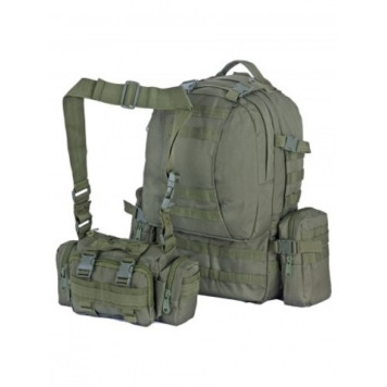 FORTRESS Tactical Backpack with Waist Bag and 2 Pouches (40L)-3