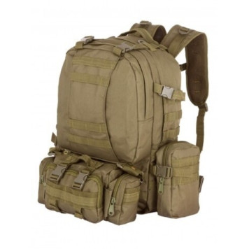 FORTRESS Tactical Backpack with Waist Bag and 2 Pouches (40L)-8