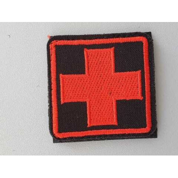 Red Cross Embroidered Patch