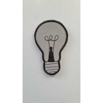 Embroidered Chevron Patch "Light Bulb" (2142)