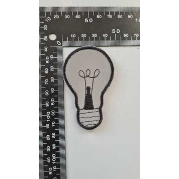 Embroidered Chevron Patch "Light Bulb" (2142)-1