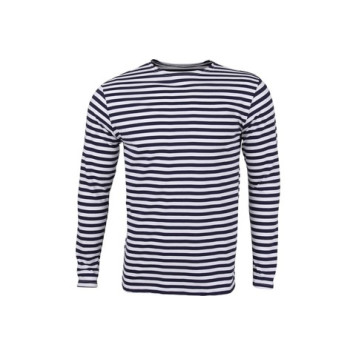 Summer Striped 100% Cotton Military T-shirt (Blue Stripe) GOST Minoboron