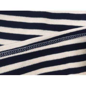 Navy Blue Wool-Blend Thermal Sailor Shirt-1