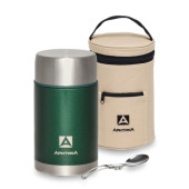 Wide-Mouth Thermos with Insulated Sleeve & Foldable Spoon, 1L by Arcticв„ў Wide-Mouth Thermos with Insulated Sleeve & Foldable Spoon, 1L by Arcticв„ў