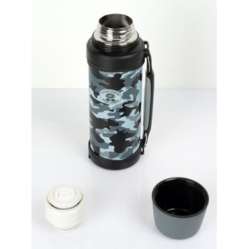 SUNFLOWER Camo Thermos with Handle - 0.75L Military-Grade Insulated Flask-1