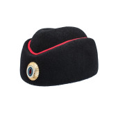 Women`s Felt Police Beret with Star Emblem