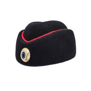 Women`s Felt Police Beret with Star Emblem