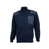 High-Neck Military Jumper