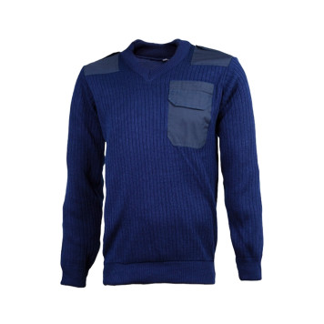 Military V-Neck Jumper-2