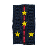 Police Captain Faux Epaulettes with Yellow Stars MF-39-10
