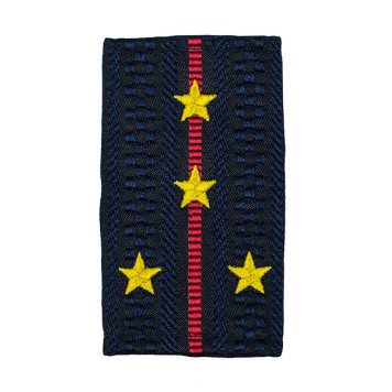 Police Captain Faux Epaulettes with Yellow Stars MF-39-10
