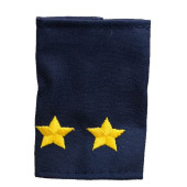 Police Lieutenant Colonel False Epaulets with Yellow Embroidered Stars MF-23-12