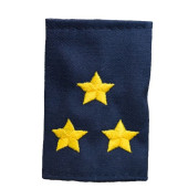 Colonel Police Rank Insignia with Yellow Embroidered Stars MF-23-13