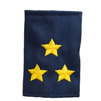 Colonel Police Rank Insignia with Yellow Embroidered Stars MF-23-13