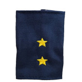Police Sergeant False Epaulets with Yellow Embroidered Stars MF-23-06