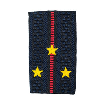 Senior Lieutenant Police Rank Insignia with Yellow Stars MF-39-09