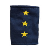 Senior Police Sergeant Faux Epaulettes with Yellow Embroidered Stars MF-23-07