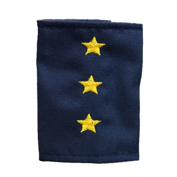 Senior Police Sergeant Faux Epaulettes with Yellow Embroidered Stars MF-23-07