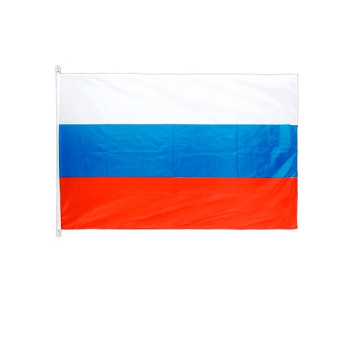 Russian Flag 90x135 cm with Carabiner and Strap Pocket