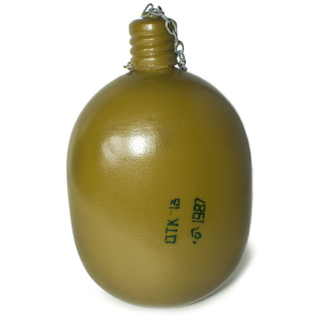 Soviet Military-Style Aluminum Canteen with Protective Case-2