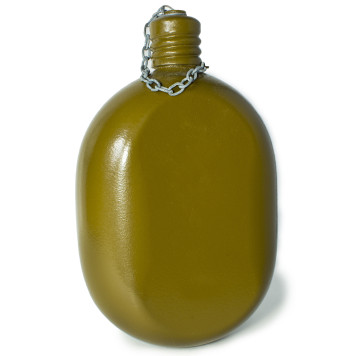 Soviet Military-Style Aluminum Canteen with Protective Case-3