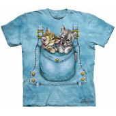 Kids& T-Shirt "Wolf Cubs in Pocket" MOUNTAIN Kids& T-Shirt "Wolf Cubs in Pocket" MOUNTAIN