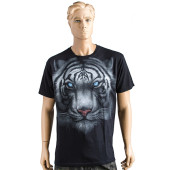 Majestic White Tiger Athletic T-Shirt by LIQUID BLUE