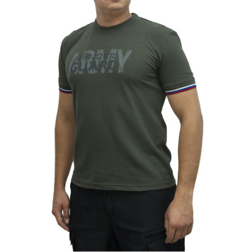 Men`s Army Honour Guard T-Shirt with Tricolor Trim-1