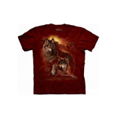 Wolves at Sunset Premium T-Shirt 10-1851 MOUNTAIN