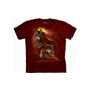 Wolves at Sunset Premium T-Shirt 10-1851 MOUNTAIN