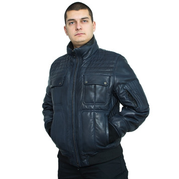 Men`s Demi-Season Leather Jacket MK/17-11K Vegital