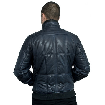 Men`s Demi-Season Leather Jacket MK/17-11K Vegital-1