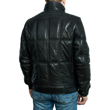 Men`s Demi-Season Leather Jacket MK/17-11K Vegital-4