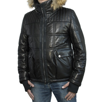 Men`s Leather Transitional Jacket MK/17-12K Vitelino