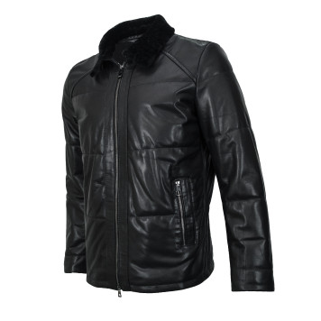 Men`s Demi-Season Leather Jacket MK/17-18K Vegital