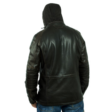 Men`s Demi-Season Leather Jacket MK/17-2K Emora-1