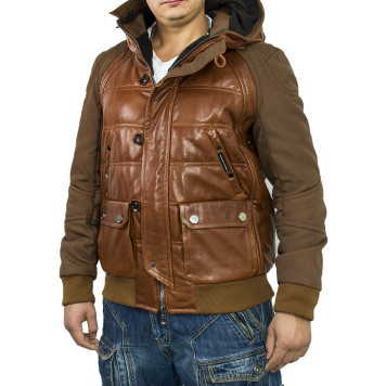 Men`s Demi-Season Leather Jacket MK/17-3K Emora-3