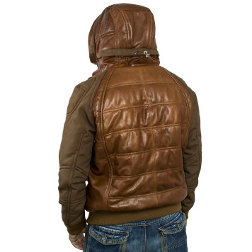 Men`s Demi-Season Leather Jacket MK/17-3K Emora-5