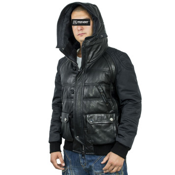Men`s Demi-Season Leather Jacket MK/17-3K Emora-9