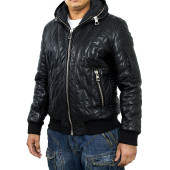 Men`s Leather Transitional Jacket MK/17-7K Vitelino