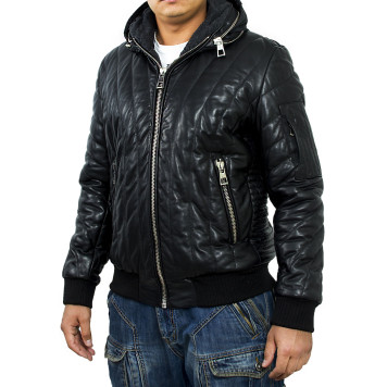 Men`s Leather Transitional Jacket MK/17-7K Vitelino