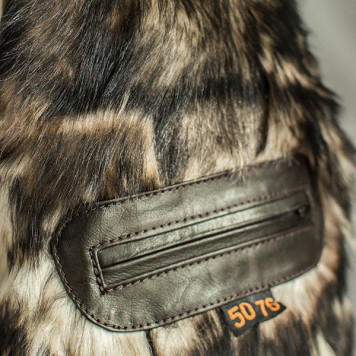 Men`s Leather Jacket 7155 Flonap with Fur Lining-3