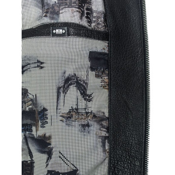 Men`s Classic Leather Jacket 71-65 Emora by PROFARMY-5